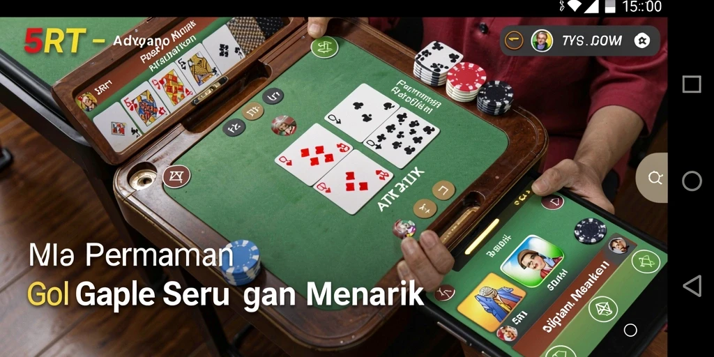 Tampilan gameplay seru dalam permainan Gaple 5RT.
