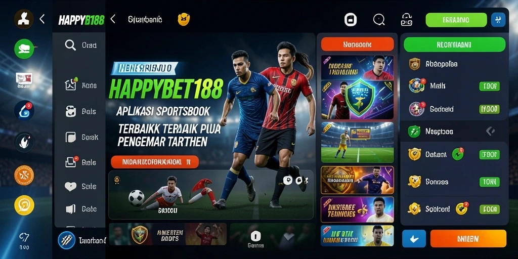 Tampilan main <strong>HAPPYBET188</strong> yang menarik dengan berbagai pilihan olahraga taruhan.