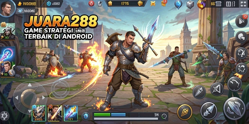 Screenshot JUARA288 menampilkan aksi pertempuran epic dalam gameplay SLG.