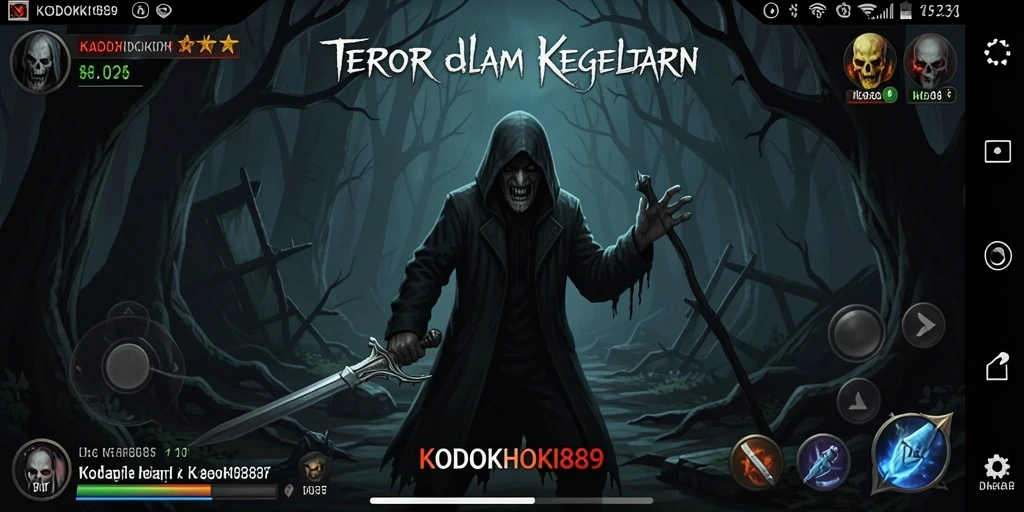 Gameplay seram dengan elemen visual yang menakutkan dari KODOKHOKI889.