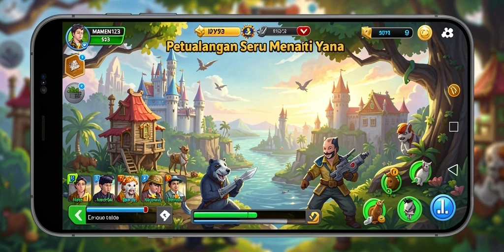 Tampilan grafis yang menakjubkan dari gameplay MAMEN123.