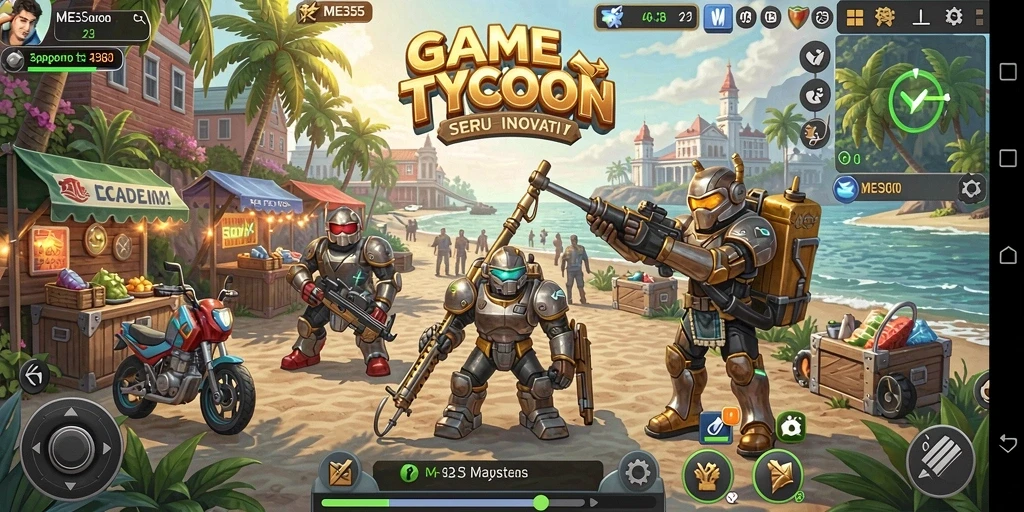 Tampilan gameplay ME355 yang menakjubkan dengan elemen Tycoon.