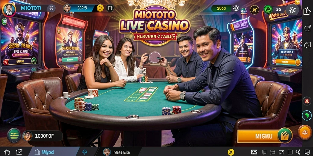 Tampilan gameplay Live Casino yang menegangkan di MIOTOTO.