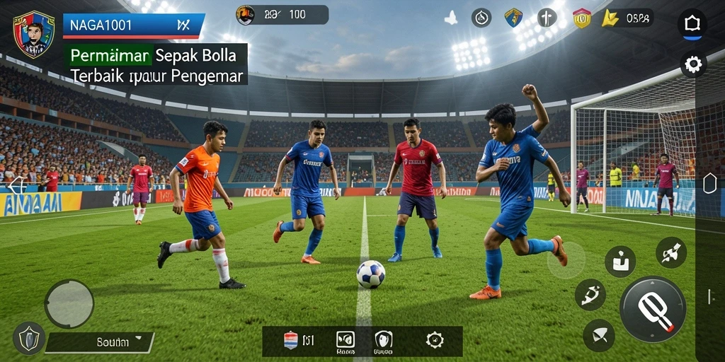 Tampilan gameplay NAGA1001 yang mengesankan dan mendebarkan dalam aksi sepak bola.