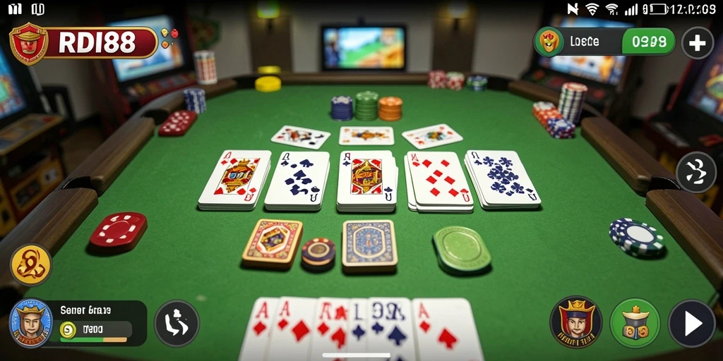 Gameplay seru Gaple di aplikasi RDI88 yang menarik.