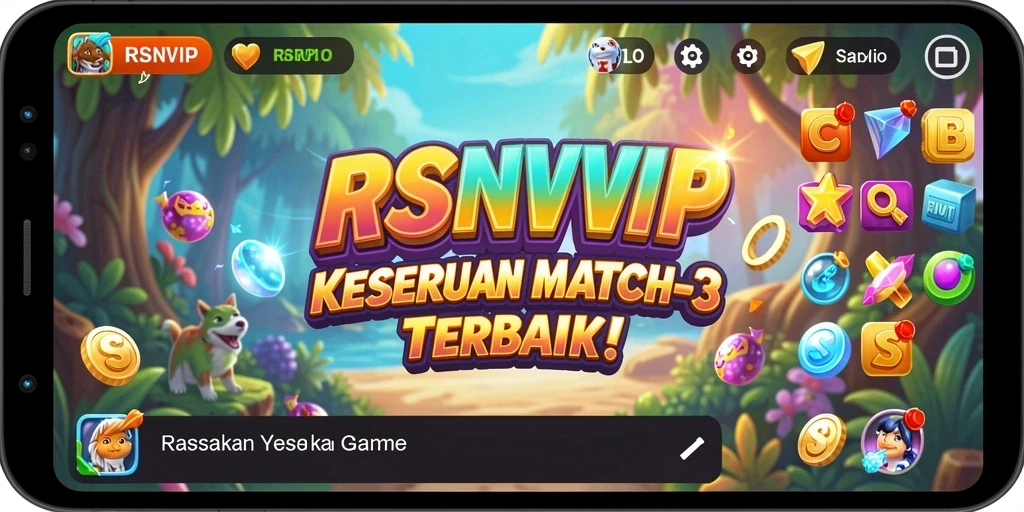 Gameplay RSNVIP yang seru dan menantang di game Match-3.