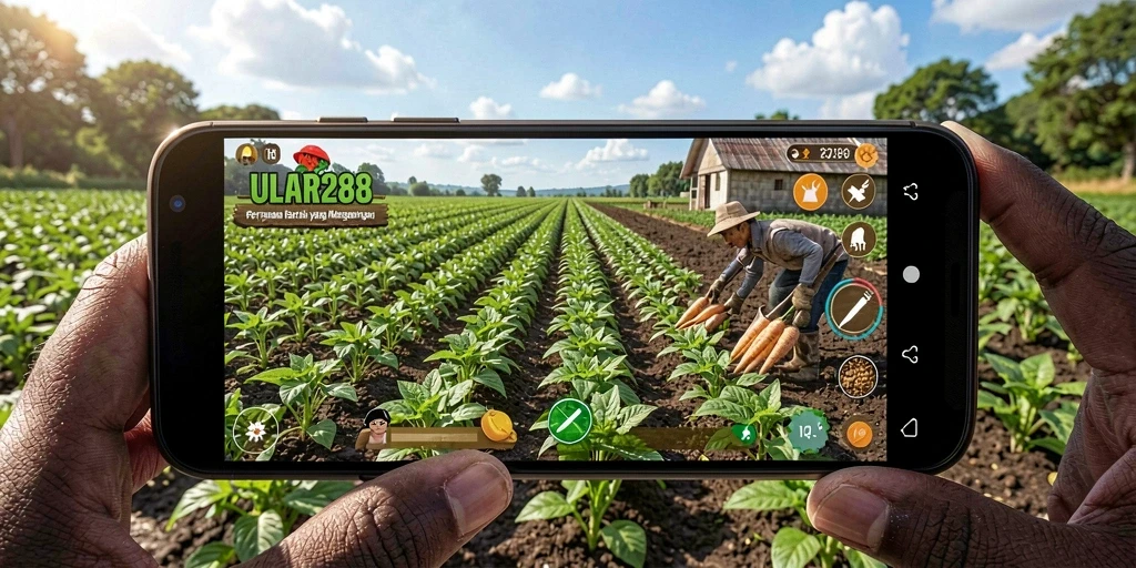 Tampilan menarik gameplay bertani di ULAR288.